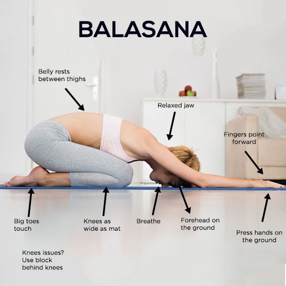 how to Balasana - Child Pose