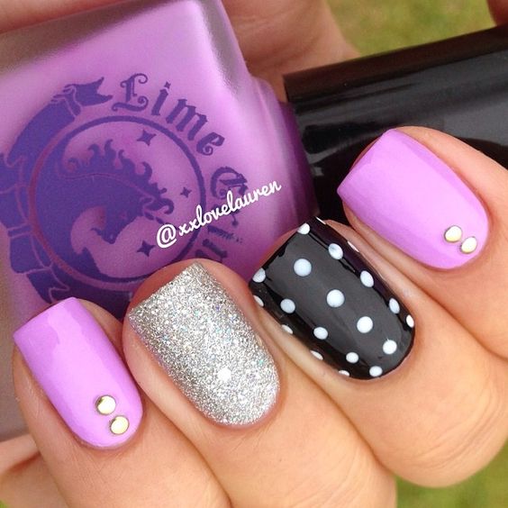 Polka Dot Nail Art Without Tool