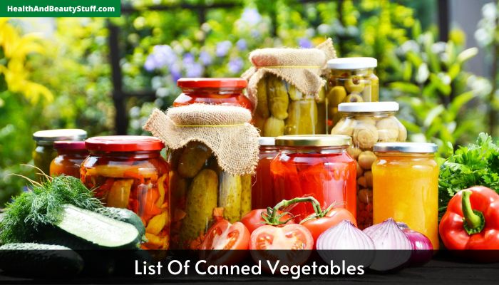 List Of Canned Vegetables