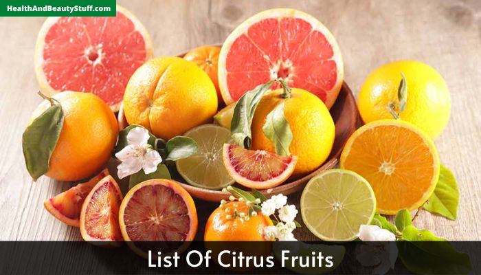 List Of Citrus Fruits