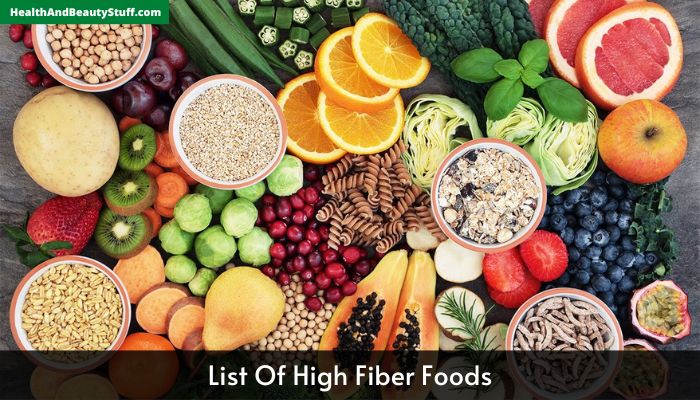 List Of High Fiber Foods