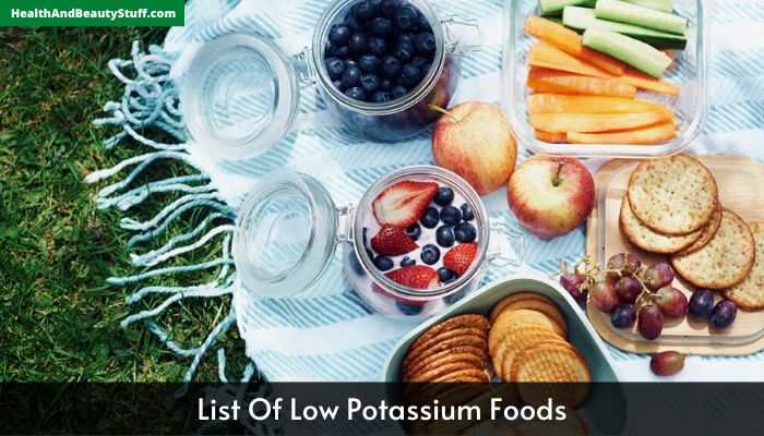 List Of Low Potassium Foods