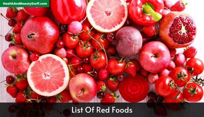 List Of Red Foods