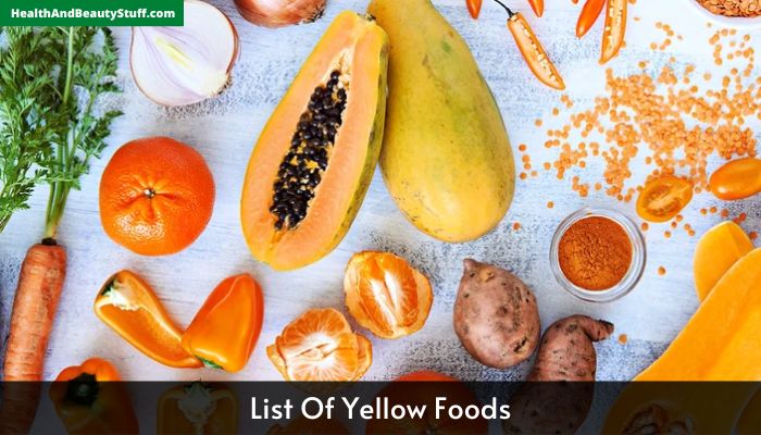 List Of Yellow Foods
