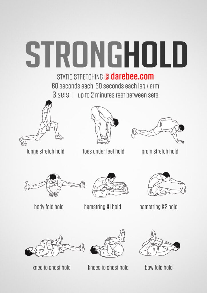 Static Stretching exercise infographic