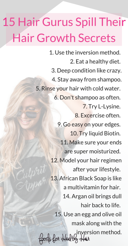 hair growth secrets by experts infographic