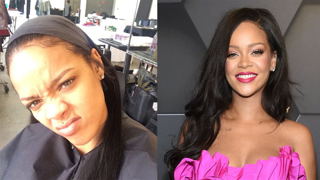 Rihanna NO Makeup photos
