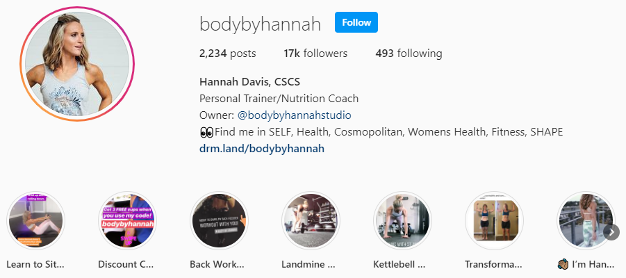Hannah Davis fitness instagrammer