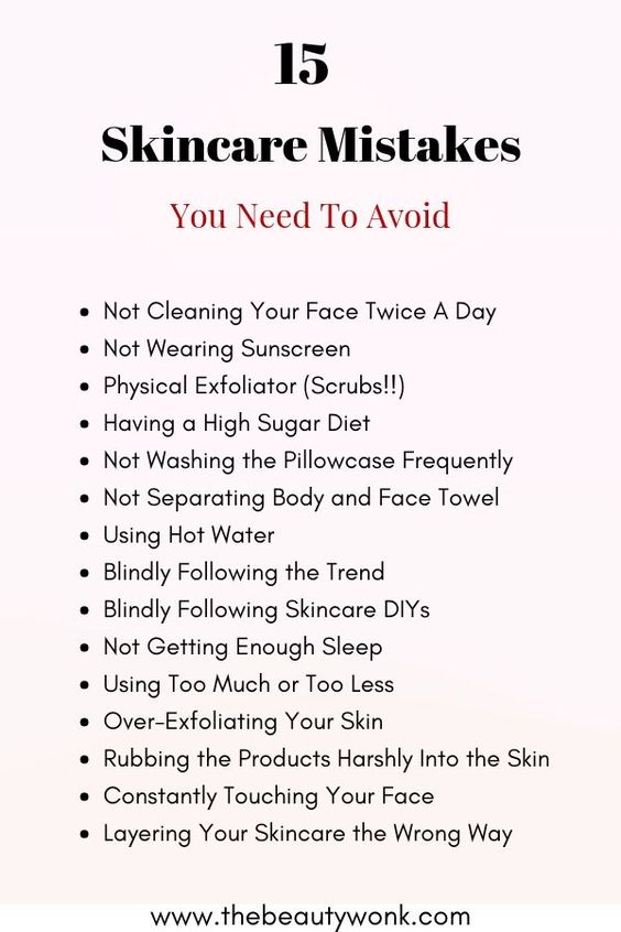 skincare mistakes to avoid - infographic